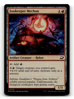 FOIL - MTG - Zookeeper Mechan #170 - Edge of Eternities - Image 1