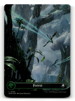 FOIL - MTG - Forest (0266) (Borderless) - Edge of Eternities - Image 1