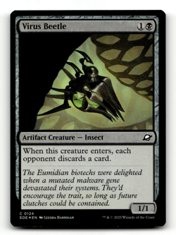 FOIL - MTG - Virus Beetle #124 - Edge of Eternities - Image 1