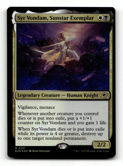 FOIL - MTG - Syr Vondam, Sunstar Exemplar #231 - Edge of Eternities - Image 1