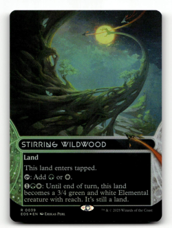 FOIL - MTG Stirring Wildwood #39 (Borderless) Edge of Eternities: Stellar Sights - Image 1