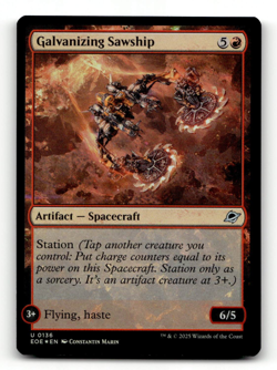 FOIL - MTG - Galvanizing Sawship #136 - Edge of Eternities - Image 1