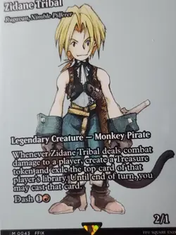 MTG Final Fantasy - Zidane Tribal - Ragavan Nimble Pilferer - M0043 - Showcase - Image 2