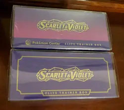 Pokemon Center Exclusive Scarlet & Violet Base Miraidon ETB Bundle 2ETBs w/Cases - Image 4