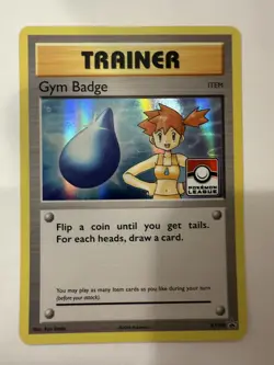 Trainer Gym Badge Misty - XY204 - League Promo NM Promo Pokemon Evolutions - Image 1