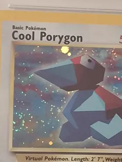 Pokemon TCG PSA 8 Cool Porygon #15 Wotc Promo Black Star Holo Vintage Swirl D5 - Image 3
