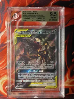 BGS 9.5 Pokemon Umbreon & Darkrai GX 182/173 Tag All Stars SR Tag Team - Image 1