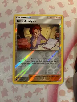 🚀Bill's Analysis 51/68 Pokemon Sun & Moon Hidden Fates Rare Reverse Holo MINT - Image 1