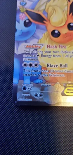 Pokemon Flareon EX (Full Art) RC28-32 Generations: Radiant Collection Holo - Image 5