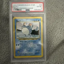 2000 Pokemon Black Star Promo Marill Pokemon League #29 PSA 6 - Image 1