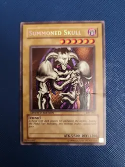 Yugioh Summoned Skull BPT-002 Secret Rare Limited Edition Moderately Played - Image 1