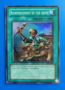 LP Yugioh Reinforcement of The Army Super Rare LOD-028 Unlimited - Image 1