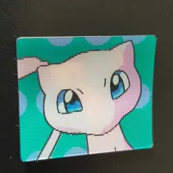 Mew Pokemon Meiji Zoom Up Sticker 3cm x 2.5cm Lenticular Change Card - Image 1