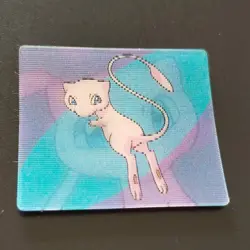 Mew Pokemon Meiji Zoom Up Sticker 3cm x 2.5cm Lenticular Change Card - Image 2