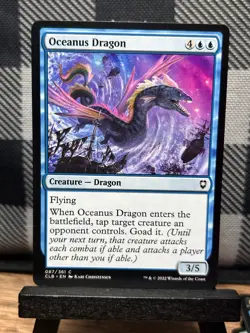 MTG TCG: Oceanus Dragon 87/36, Battle for Baldur's Gate - Image 1