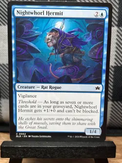 MTG TCG: Nightwhorl Hermit 62, Bloomburrow Regular - Image 1