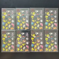 Pokemon Sticker Set 8pcs Pikachu Mewtwo Winter Comic Fair Collection - Image 1