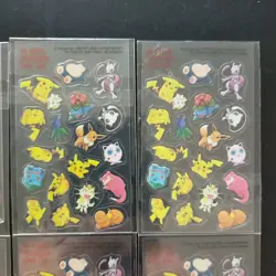 Pokemon Sticker Set 8pcs Pikachu Mewtwo Winter Comic Fair Collection - Image 3