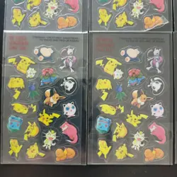 Pokemon Sticker Set 8pcs Pikachu Mewtwo Winter Comic Fair Collection - Image 4