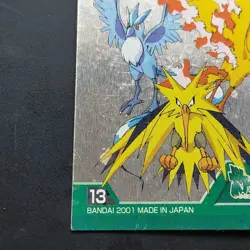 Pokemon Legendary Birds Silver Sticker Set Frost Thunder Fire Bandai - Image 4