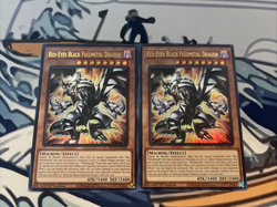 Yugioh Red-Eyes Black Fullmetal Dragon x2 Ultra Rare ROTA-EN005 Near Mint - Image 1