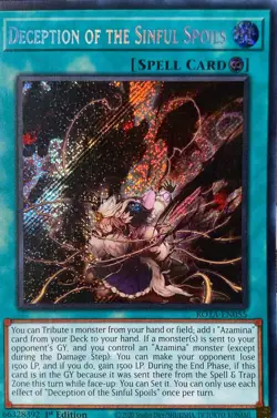 Yugioh Deception of the Sinful Spoils Secret Rare ROTA-EN055 Near Mint - Image 1