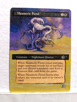Mesmeric Fiend Torment MTG Magic Hand Painted Altered Extended Art - Image 1