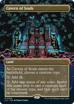 MTG Cavern of Souls (0345) - Borderless, NM, English The Lost Caverns of Ix - Image 1