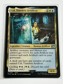 Cid Timeless Artificer 411 MTG Final Fantasy 2025 Mint - 9.0 + Uncommon Non Foil - Image 2