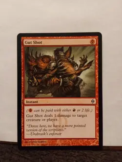 2x MTG Gut Shot New Phyrexia 86/175 Regular Uncommon Playset of 2 - Image 1