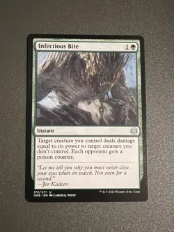 MTG Magic the Gathering Infectious Bite (172/530) Phyrexia All Will Be One LP - Image 1