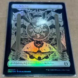 Plains Foil Full Art Phyrexia: All Will Be One MTG Phyrexianized - Image 1