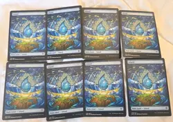 Dominaria United Stained Glass Island Full Art Non-Foil Set Of 8 - Image 1