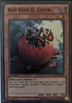 YuGiOh Red-Eyes B. Chick Super Rare 1st Edition LCJW-EN038 NM - Image 1