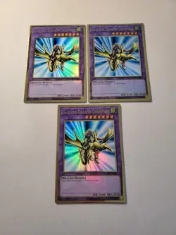 Yugioh - Gaia the Dragon Champion MAGO-EN025 NM 1st ed Premium Gold Rare x3 - Image 1