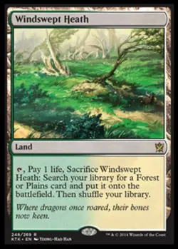 1 x Windswept Heath - Khans of Tarkir - Moderate Play - MTG - Image 1