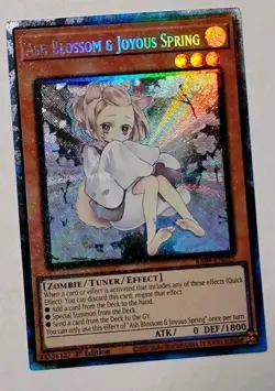 Yu-Gi-Oh! Ash Blossom & Joyous Spring Prismatic Collector's Rare RA04-EN025 NM/M - Image 1