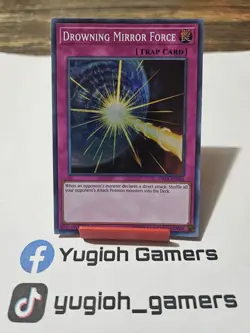 Yu-Gi-Oh Drowning Mirror Force DASA 1st Edition Super Rare Light Played - Image 1