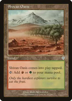 1x Shivan Oasis - LP- Invasion Block - SPARROW MAGIC mtg - Image 1