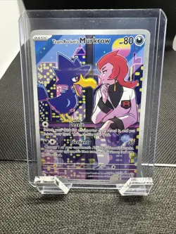 Pokemon TCG Team Rockets Murkrow Illustration Rare Card 200/182 Destined Rivals - Image 1