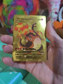 Charizard VMax HP350 Gold Foil Fan Art Card - Image 1