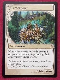 Magic The Gathering MYSTERY BOOSTER 2 MB2 CRACKDOWN white card MTG - Image 1