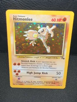 Hitmonlee 7/62 Fossil 1999 Holo Pokemon Card TCG MP/HP **READ DESCRIPTION - Image 1