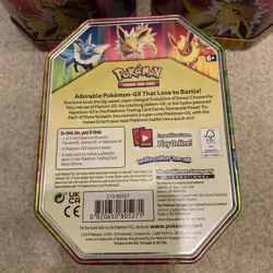 Pokemon Trading Card Game Set of 3 Empty Tin Boxes Flareon Jolteon Vaporeon - Image 3