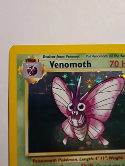 Pokemon TCG Venomoth Holo Unlimited Rare Card 13/64 Jungle Base Set + Stage - Image 5