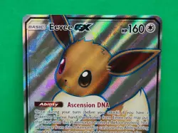 Pokemon tcg Premium Tag Team Box Full Art Eevee GX SM242 Silver Nice Card - Image 3