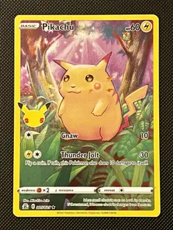 Pokemon Pikachu TCG Ultra Rare Card Celebrations 005/025 Lightly Played - Image 1