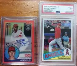 Otani Shohei Print Sign Card Reprint Topps Chrome Psa9 Included 1 Piece - Image 1