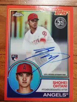 Otani Shohei Print Sign Card Reprint Topps Chrome Psa9 Included 1 Piece - Image 2