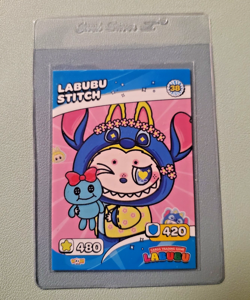 Labubu Stitch #38 - Labubu Trading Card Game - Woow Stickers - Labubu Card - Image 1